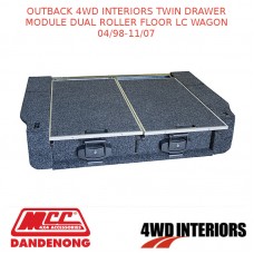 OUTBACK 4WD INTERIORS TWIN DRAWER MODULE DUAL ROLLER FLOOR LC WAGON 04/98-11/07
